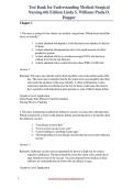 Test Bank for Understanding Medical Surgical Nursing 6th Edition Updated Latest Comprehensive Exam Prep Questions with Verified Answers for Nursing Students Covers Core Concepts in Adult Health Nursing 2026&ndash;2027&period;