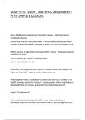 NMNC 3210 - EXAM 1 &vert; QUESTIONS AND ANSWERS &vert; WITH COMPLETE SOLUTION&period;