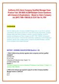 Ultimate CA Alarm Company Qualified Manager Exam &vert; Questions&comma; Answers & Exam Prep Guide