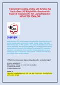 Arizona CR-2 Excavating&comma; Grading & Oil Surfacing Real  Practice Exam&colon; 200 Multiple-Choice Questions with  Answers & Explanations for ROC License Preparation   INSTANT PDF DOWNLOAD     