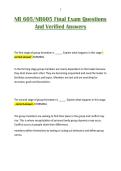 NR 605&sol;NR605 Final Exam Questions And Verified Answers