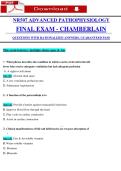 NR507 ADVANCED PATHOPHYSIOLOGY  FINAL EXAM - CHAMBERLAIN  QUESTIONS WITH RATIONALIZED ANSWERS&comma; GUARANTEED PASS  2026 &sol; 2027