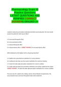 NUR2407 - Pharmacology drug classes EXAM LATEST QUESTIONS AND VERIFIED CORRECT ANSWERS GRADED A&plus; 100- GUARANTEED PASS&period;docx