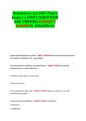 Rasmussen nur 2407 Pharm exam 1 LATEST QUESTIONS AND VERIFIED CORRECT ANSWERS GRADED A&plus;&period;