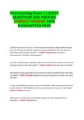 Pharmacology Exam 1 LATEST QUESTIONS AND VERIFIED CORRECT ANSWER 100- GUARANTEED PASS&period;