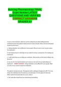 Nursing Pharmacology FINAL Exam Review LATEST QUESTIONS AND VERIFIED CORRECT ANSWERS GRADED A&plus; 100- GUARANTEED PASS&period;