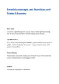 Swedish massage test Questions and Correct Answers&vert; Updated