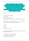 Fire Instructor II Exam Practice 2025&sol;2026 &vert; Fire Service Training Program &vert; Complete Exam Material with 500 Practice Questions and Answers