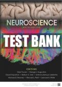 Neuroscience 6th Edition Test Bank by Purves &bull; Augustine &bull; Fitzpatrick &bull; Hall &bull; LaMantia &bull; Mooney &bull; Platt &bull; &vert; 100&percnt; Correct Answers &vert; 34 Chapters
