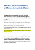 WGU D677 Pre OA Exam Questions and Correct Answers&vert; Latest Update