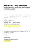 HR BLOCK FINAL TEST &lpar;ITC&rpar; 2 VERSIONS ACTUAL EXAM 200 QUESTIONS AND CORRECT DETAILED ANSWERS