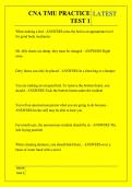CNA TMU PRACTICE  TEST 1 QUESTIONS AND ANSWERS 2026