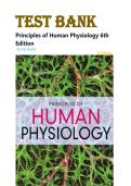 Test Bank for Principles of Human Physiology 6th Edition Cindy Stanfield &vert;&vert;All chapters covered&vert;&vert; Complete Guide A&plus;&period; LATEST EDITION&period;