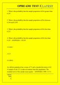 OPRE 6301 TEST 2 QUESTIONS AND ANSWERS 2026