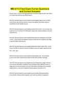 MIS 6713 Final Exam Furner Questions and Correct Answers