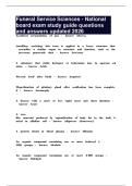 Funeral Service Sciences - National board exam study guide questions and answers updated 2026