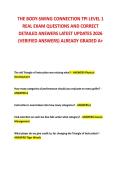 THE BODY-SWING CONNECTION TPI LEVEL 1  REAL EXAM QUESTIONS AND CORRECT  DETAILED ANSWERS LATEST UPDATES 2026  &lpar;VERIFIED ANSWERS&rpar; ALREADY GRADED A&plus; 
