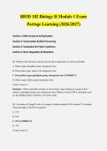 BIOD 102 Biology II Module 1 Exam 2026&sol;2027 &vert; Portage Learning &vert; Verified Q&A &vert; 100&percnt; Correct &vert; Pass Guaranteed - A&plus; Graded