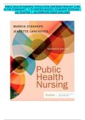 PUBLIC HEALTH NURSING&colon; POPULATION-CENTERED PRIMARY CARE  IN THE COMMUNITY&comma; 11TH EDITION MARCIA STANHOPE TESTBANK &sol; ALL CHAPTER 1- 46&sol;COMPLETE GUIDE 2024-2025