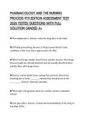 PHARMACOLOGY AND THE NURSING PROCESS 9TH EDITION ASSESSMENT TEST 2026 TESTED QUESTIONS WITH FULL SOLUTION GRADED A&plus;