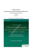 Complete Test Bank Psychotherapy for the Advanced Practice Psychiatric Nurse&colon; A How-To Guide for Evidence-Based Practice&comma; 4th Edition&period; By Kathleen Wheeler ISBN&colon;9780826192516 &lpar;All Chapters&comma; Latest Edition&comma; 100&percnt; Verified Answers with Detailed Rationales&rpar;