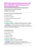 WGU C165 Integrated Physical Sciences OA Exam 2026&ndash;2027 &vert; Verified Questions & A&plus; Guaranteed Prep Guide