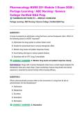 Pharmacology NURS 251 Module 3 Exam 2026 &vert; Portage Learning &sol; ABC Nursing &sol; Geneva College Verified Q&A Prep
