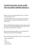 PN 4003 EXAM 2026 ACTUAL SCRIPT WITH ACCURATE ANSWERS GRADED A&plus;