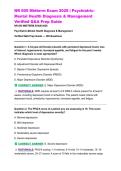 NR 605 Midterm Exam 2026 &vert; Psychiatric-Mental Health Diagnosis & Management Verified Q&A Prep Guide