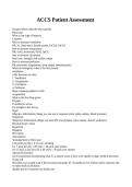 ACCS Patient Assessment questions and answers