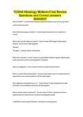 TCDHA Histology Midterm-Final Review Questions and Correct answers 2026&sol;2027