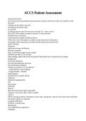 ACCS Patient Assessment with answers