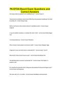 PA EFDA Board Exam Questions and Correct Answers