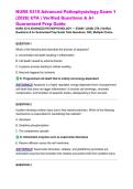 NURS 5315 Advanced Pathophysiology Exam 1 &lpar;2026&rpar; UTA &vert; Verified Questions & A&plus; Guaranteed Prep Guide