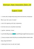 American Heart Association Basic Life Support Exam