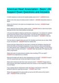 American Heart Association - Basic Life Support Exam Questions and Answers