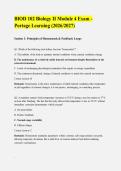 BIOD 102 Biology II Module 4 Exam 2026&sol;2027 &vert; Portage Learning &vert; Verified Q&A &vert; 100&percnt; Correct &vert; Pass Guaranteed - A&plus; Graded