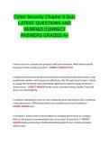 Cyber Security Chapter 8 Quiz LATEST QUESTIONS AND VERIFIED CORRECT ANSWERS GRADED A&plus; 100- GUARANTEED PASS&period;