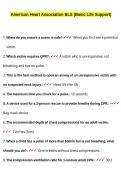 American Heart Association BLS &lpar;Basic Life Support&rpar;