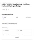 SCI 225 Week 16 Pathophysiology Final Exam Proctored &ndash; Nightingale College &ndash; Complete 100&percnt; Verified Practice Questions&comma; Answers & Detailed Rationales &lpar;Latest 2026 Edition&rpar;