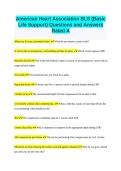 American Heart Association BLS &lpar;Basic Life Support&rpar; Questions and Answers Rated A