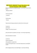 DSE OSCE 2026&sol;2027 Exam Questions and Correct Answers 100&percnt; Verified