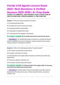 Florida 2-20 Agents License Exam 2025 &vert; Real Questions & Verified Answers 2026 &vert; A&plus; Prep Guide