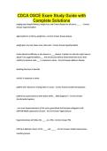 CDCA OSCE Exam Study Guide with Complete Solutions