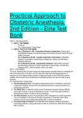 2026&sol;2027 Elite Test Bank for Practical Approach to Obstetric Anesthesia&comma; 2nd Edition &vert; 