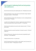 ISSA Strength & Conditioning Final Exam Study questions with verified answers