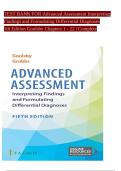 Test Bank for Advanced Assessment&colon; Interpreting Findings and Formulating Differential Diagnoses 5th Edition &vert; Complete Exam Questions and Verified Solutions 2026&sol;2027