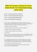 BIOD 102 Portage Learning - Lab 6 Exam&colon; Public Health Case Study - Epidemiology 2026&sol;2027 &vert; Verified Q&A &vert; 100&percnt; Correct &vert; Pass Guaranteed - A&plus; Graded