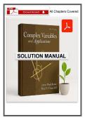 Solutions Manual for Complex Variables and Applications 9th Edition by Brown & Churchill &vert; Complete Step-by-Step Solutions &lpar;All Chapters&rpar;
