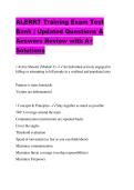ALERRT Training Exam Test Bank &vert; Updated Questions & Answers Review with A&plus; Solutions